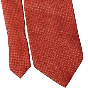 Bocara Vintage Silk Neck Tie Men Accessories Red Black Check Textured Formal